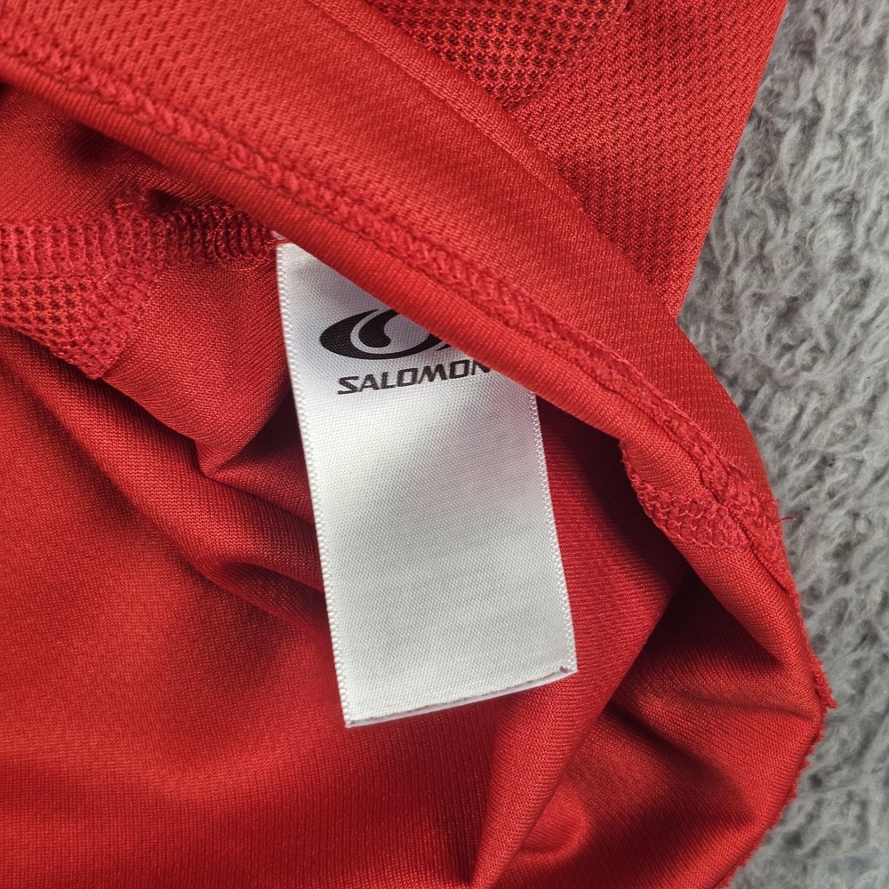 Salomon Pullover Mens Large‎ Red ACTI LITE 1/4 Zip Running Long Sleeve Top - Picture 8 of 13